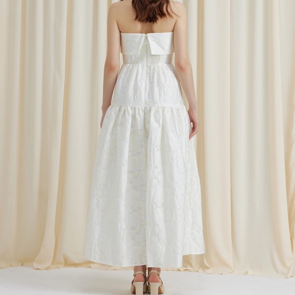 Masion Amory Swan Lake Maxi Dress-Cream Custard-XS-NWT - Picture 5 of 11